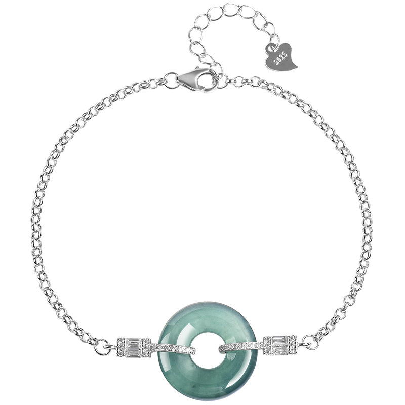 Bracelets - Anillo de jadeíta azul de Myanmar,
