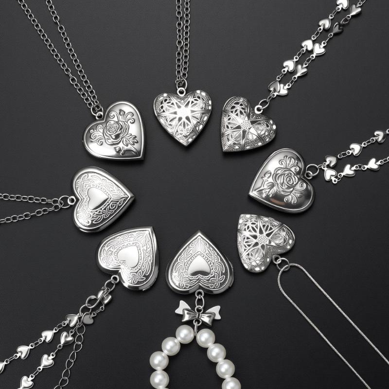 Collar Gótico Vintage con Cora - Heart Locket Necklace Photo reseña y precio
