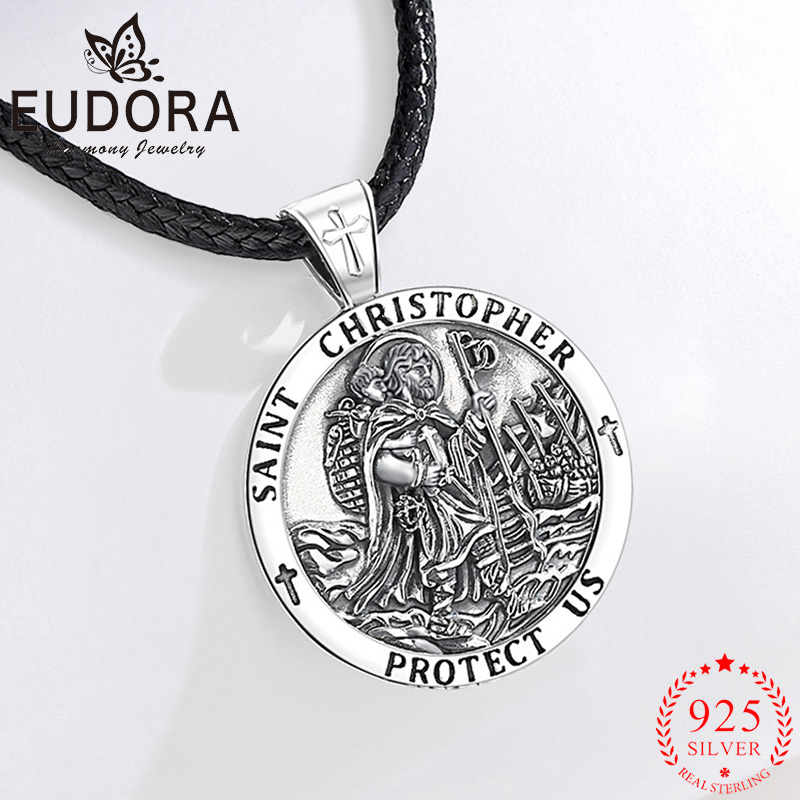 Eudora, nuevo colgante de Plat - 925 Sterling Silver Chain Necklace Men reseña y precio