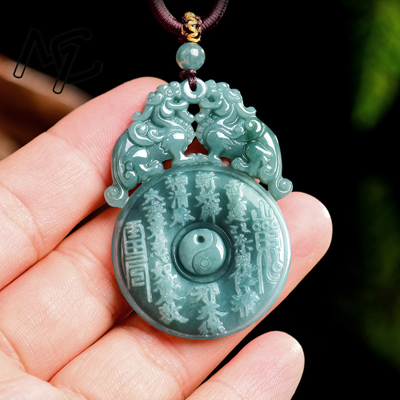 Colgante de Jadeíta Natural de - Necklaces reseña y precio